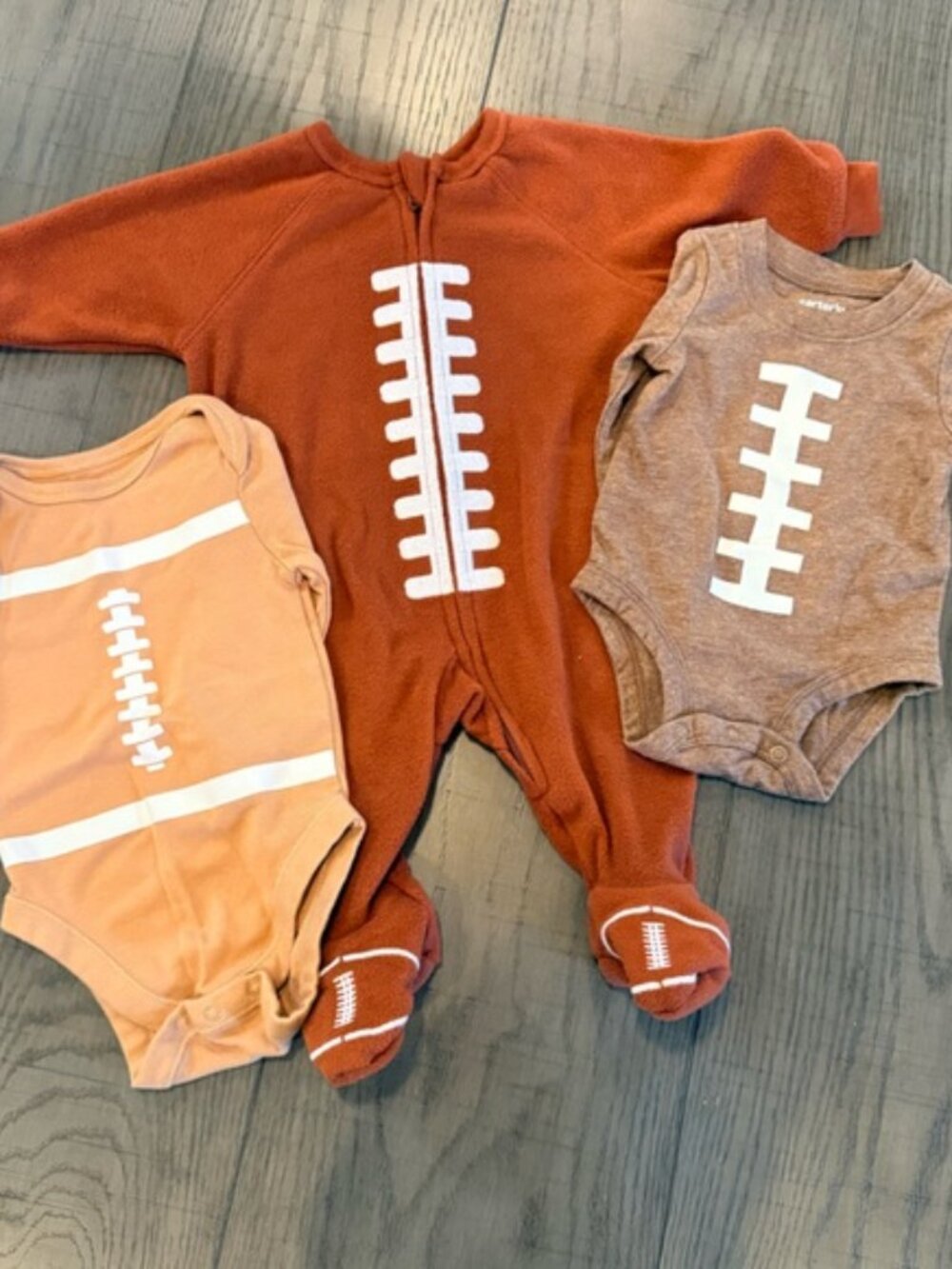 Football Fleece onesie and bodysuits